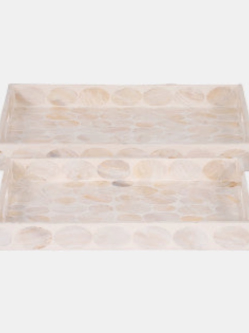 S/2 Capiz Rectangle Tray